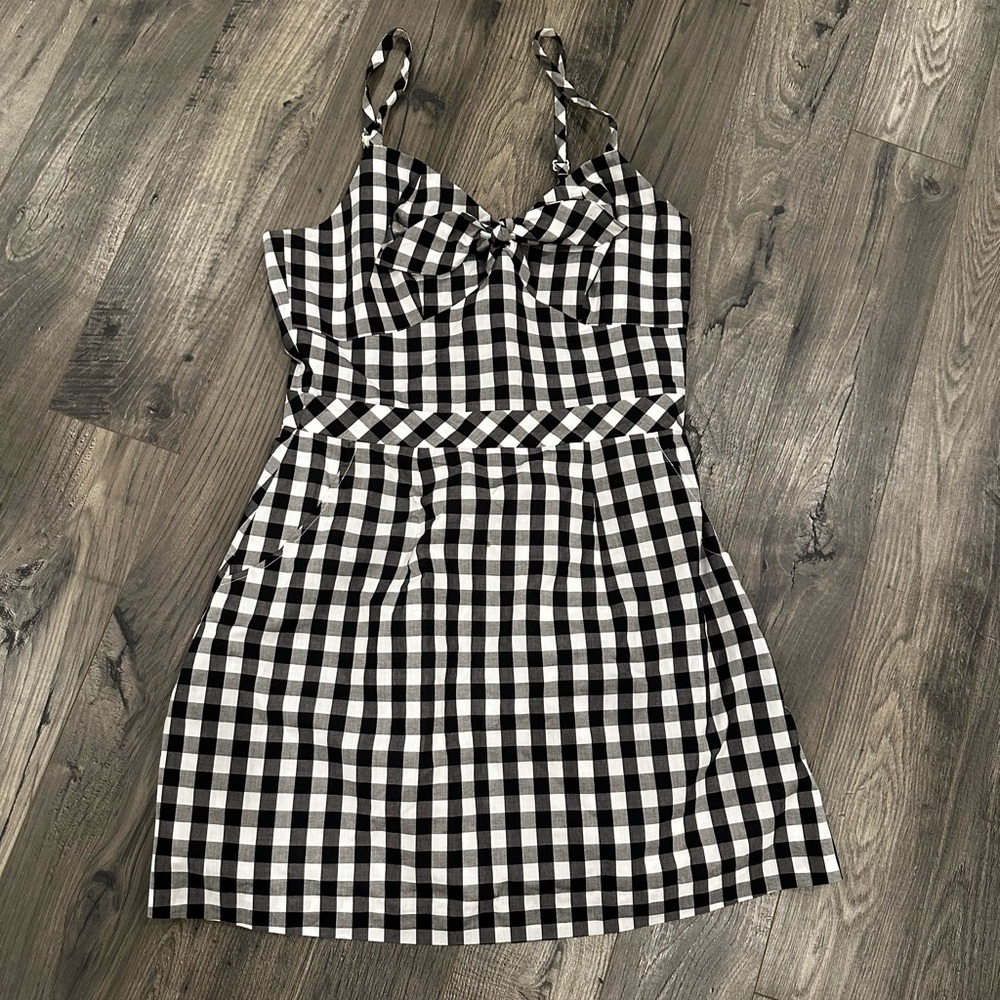Hearts and found gingham mini dress
